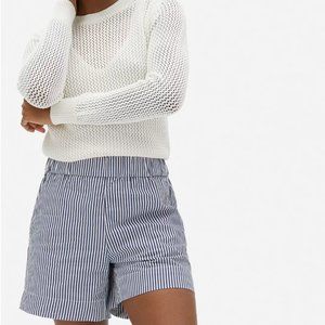 Everlane Easy Short in Blue & White Stripe, Size 2